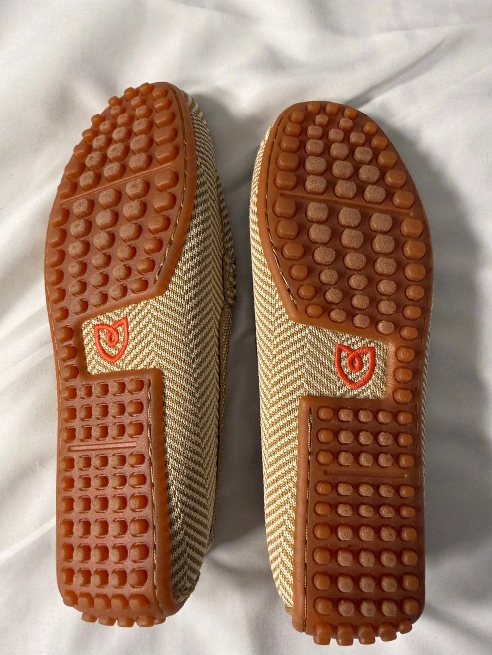 Rothy's Women’s Tan Herringbone Slip-On Loafers Size 6